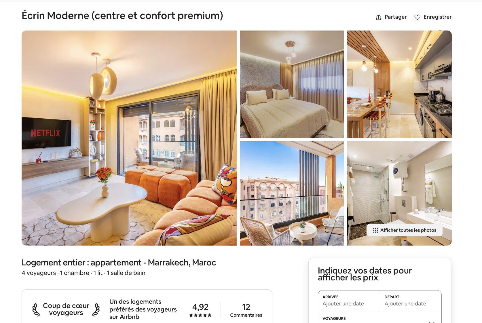 Écrin Moderne — appartement Marrakech, coup de cœur voyageurs 4,92/5