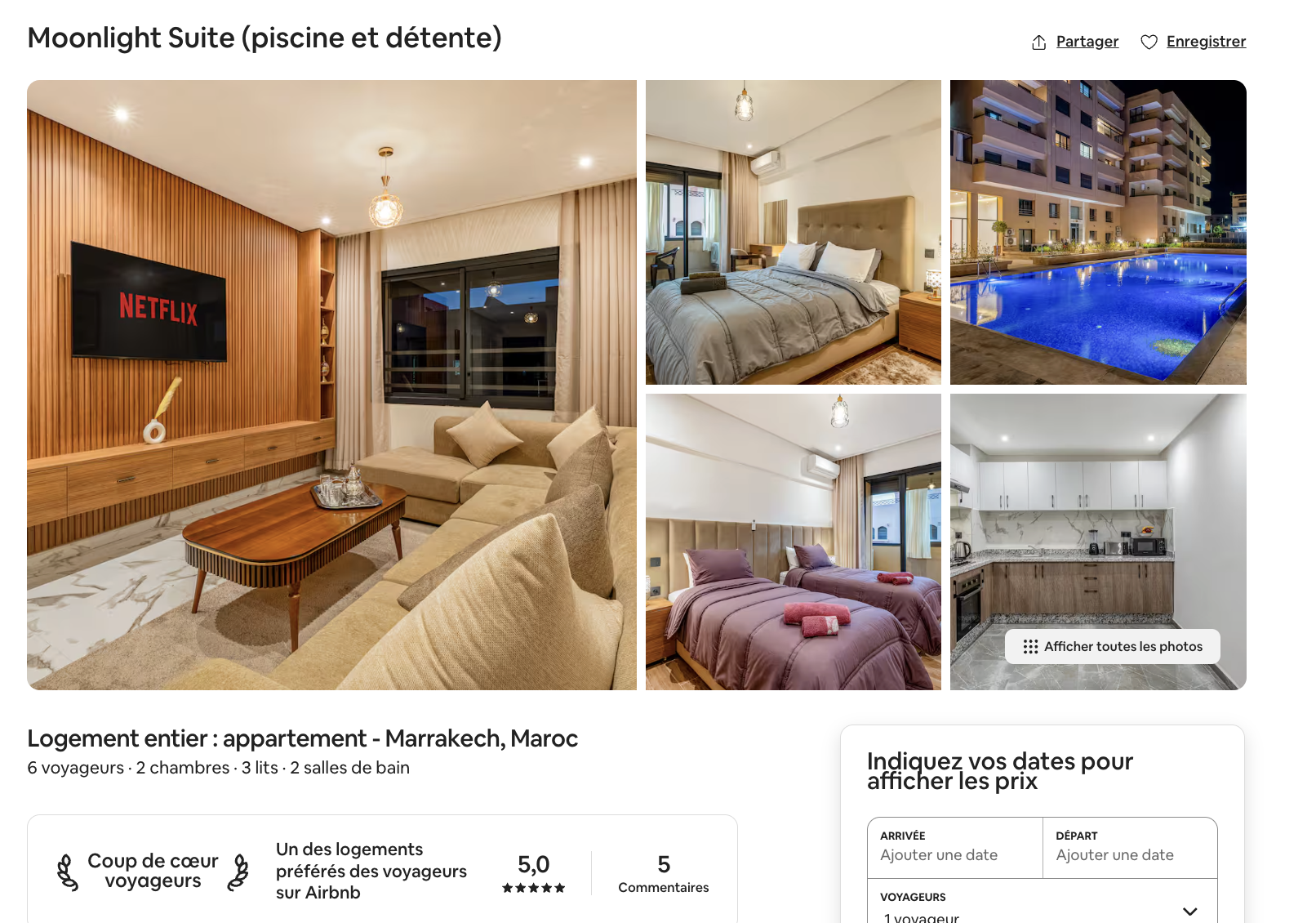 Moonlight Suite — appartement Marrakech, coup de cœur voyageurs 5,0/5